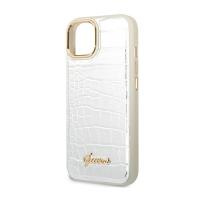 Guess Croco Collection – Etui iPhone 14 Plus (srebrny)