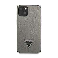 Guess Saffiano Triangle Logo Case – Etui iPhone 14 Plus (srebrny)