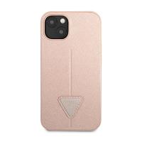 Guess Saffiano Triangle Logo Case – Etui iPhone 14 Plus (różowy)