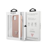 Guess Saffiano Triangle Logo Case – Etui iPhone 14 Plus (różowy)
