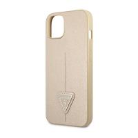 Guess Saffiano Triangle Logo Case – Etui iPhone 14 (beżowy)