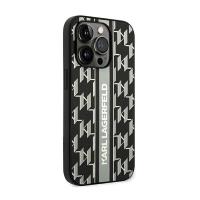 Karl Lagerfeld Monogram Stripe - Etui iPhone 14 Pro Max (szary)