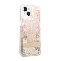 Guess Liquid Glitter Paisley - Etui iPhone 14 (złoty)