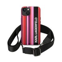 Karl Lagerfeld Color Stripes Strap - Etui iPhone 14 Plus (różowy)