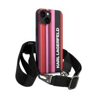 Karl Lagerfeld Color Stripes Strap - Etui iPhone 14 (różowy)