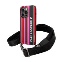 Karl Lagerfeld Color Stripes Strap - Etui iPhone 14 Pro Max (różowy)