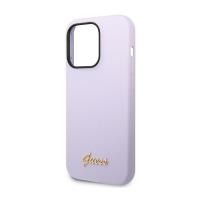 Guess Silicone Vintage - Etui iPhone 14 Pro Max (fioletowy)