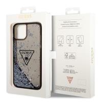 Guess Liquid Glitter Triangle Logo Case - Etui iPhone 14 (czarny)