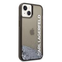 Karl Lagerfeld Liquid Glitter Translucent Elongated Logo Case – Etui iPhone 14 Plus (czarny)