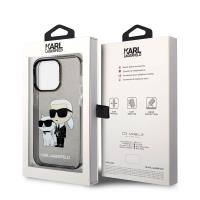 Karl Lagerfeld IML Glitter NFT Karl & Choupette - Etui iPhone 14 Pro Max (czarny)