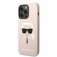 Karl Lagerfeld Silicone Ikonik Karl`s Head MagSafe - Etui iPhone 14 Pro (różowy)