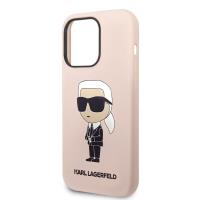 Karl Lagerfeld Silicone NFT Ikonik MagSafe - Etui iPhone 14 Pro (różowy)