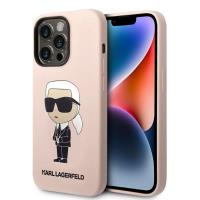 Karl Lagerfeld Silicone NFT Ikonik MagSafe - Etui iPhone 14 Pro Max (różowy)
