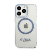 Guess Metal Outline Magsafe - Etui iPhone 13 Pro (przezroczysty / niebieski)