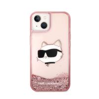 Karl Lagerfeld Liquid Glitter NFT Choupette Head - Etui iPhone 14 (różowy)