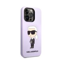 Karl Lagerfeld Silicone NFT Ikonik - Etui iPhone 14 Pro Max (fioletowy)