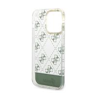 Guess 4G Stripe Script Logo Electroplated Pattern – Etui iPhone 14 Pro Max (khaki)