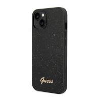 Guess Glitter Flakes Metal Logo Case – Etui iPhone 14 (czarny)