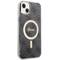 Guess Bundle Pack MagSafe 4G - Zestaw etui + ładowarka MagSafe iPhone 14 Plus (czarny/złoty)