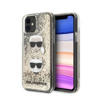 Karl Lagerfeld Liquid Glitter 2 Heads - Etui iPhone 11 (złoty)