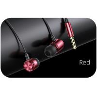 USAMS EP-44 - Słuchawki stereo jack 3,5 mm (czerwony)