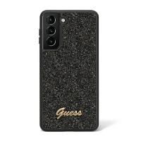 Guess Glitter Flakes Metal Logo Case - Etui Samsung Galaxy S23+ (czarny)