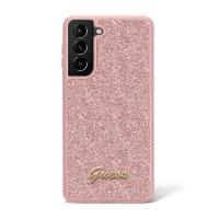 Guess Glitter Flakes Metal Logo Case - Etui Samsung Galaxy S23 (różowy)