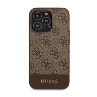 Guess 4G Bottom Stripe Collection - Etui iPhone 13 Pro (brązowy)