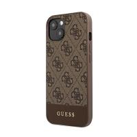 Guess 4G Bottom Stripe Collection - Etui iPhone 13 (brązowy)