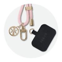 Guess CBDY Cord Nylon 4G Metal Charm - Uniwersalny pasek do telefonu (różowy)