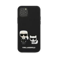 Karl Lagerfeld PU Leather Karl & Choupette Embossed - Etui iPhone 12 / iPhone 12 Pro (czarny)