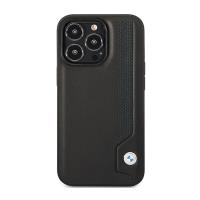 BMW Leather Blue Dots - Etui iPhone 14 Pro Max (czarny)