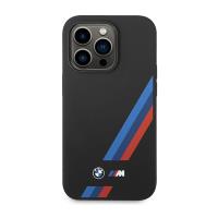 BMW Silicone Slanted Stripes MagSafe - Etui iPhone 14 Pro (czarny)