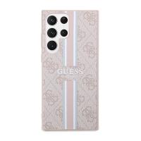 Guess 4G Printed Stripe - Etui Samsung Galaxy S23 Ultra (różowy)