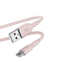 PURO ICON Soft Cable – Kabel USB-A do USB-C 1.5 m (Dusty Pink)