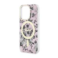 Guess Flower MagSafe - Etui iPhone 14 Pro (Różowy)