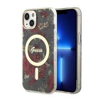 Guess Flower MagSafe - Etui iPhone 14 Plus (Zielony)