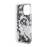 Guess Flower MagSafe - Etui iPhone 14 Pro Max (Czarny)