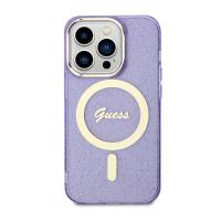 Guess Glitter Gold MagSafe - Etui iPhone 14 Pro Max (Purpurowy)