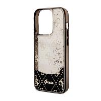 Guess Liquid Glitter Transculent 4G - Etui iPhone 14 Pro (Czarny)