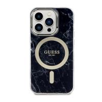 Guess Marble MagSafe - Etui iPhone 14 Pro Max (Czarny)