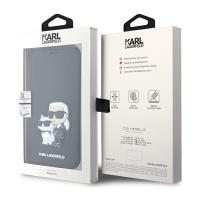Karl Lagerfeld Booktype NFT Saffiano Karl & Choupette - Etui iPhone 14 (Czarny)