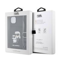 Karl Lagerfeld Crosssbody NFT Saffiano Karl & Choupette - Etui iPhone 14 Plus (Czarny)
