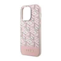 Guess GCube Stripes MagSafe - Etui iPhone 14 Pro (Różowy)