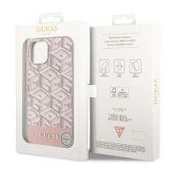 Guess GCube Stripes MagSafe - Etui iPhone 14 Plus (Różowy)