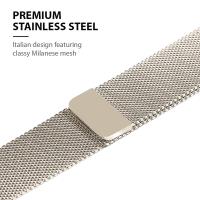 Crong Milano Steel – Pasek ze stali nierdzewnej do Apple Watch 38/40/41 mm (szampański)