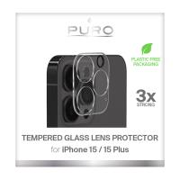 Puro Tempered Glass Camera Lens Protector - Szkło ochronne na aparat iPhone 15 / iPhone 15 Plus