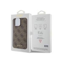 Guess 4G Metal Gold Logo - Etui iPhone 15 Pro Max (brązowy)