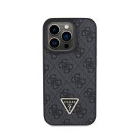 Guess Leather 4G Triangle Strass - Etui iPhone 15 Pro (czarny)