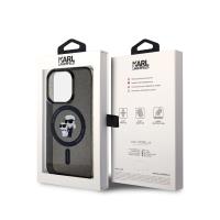Karl Lagerfeld Karl & Choupette Glitter Magsafe - Etui iPhone 15 Pro (czarny)